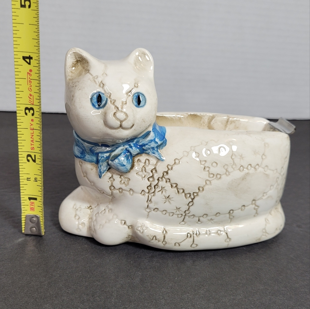 Vintage Cute Ceramic Kitty Cat Scotch Tape Dispenser 1985 HCL Rare - Picture 11 of 12